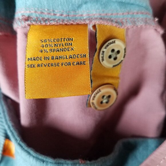 NEW Tailor Vintage Shorts Adult 38 Pink Chino Luxe Performance Stretch Airotec - Picture 15 of 15